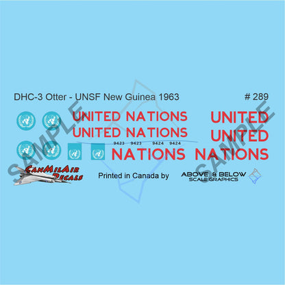 289 - DeHavilland Canada DHC-3 Otter - 116 ATU - UN New Guinea (1962-63)