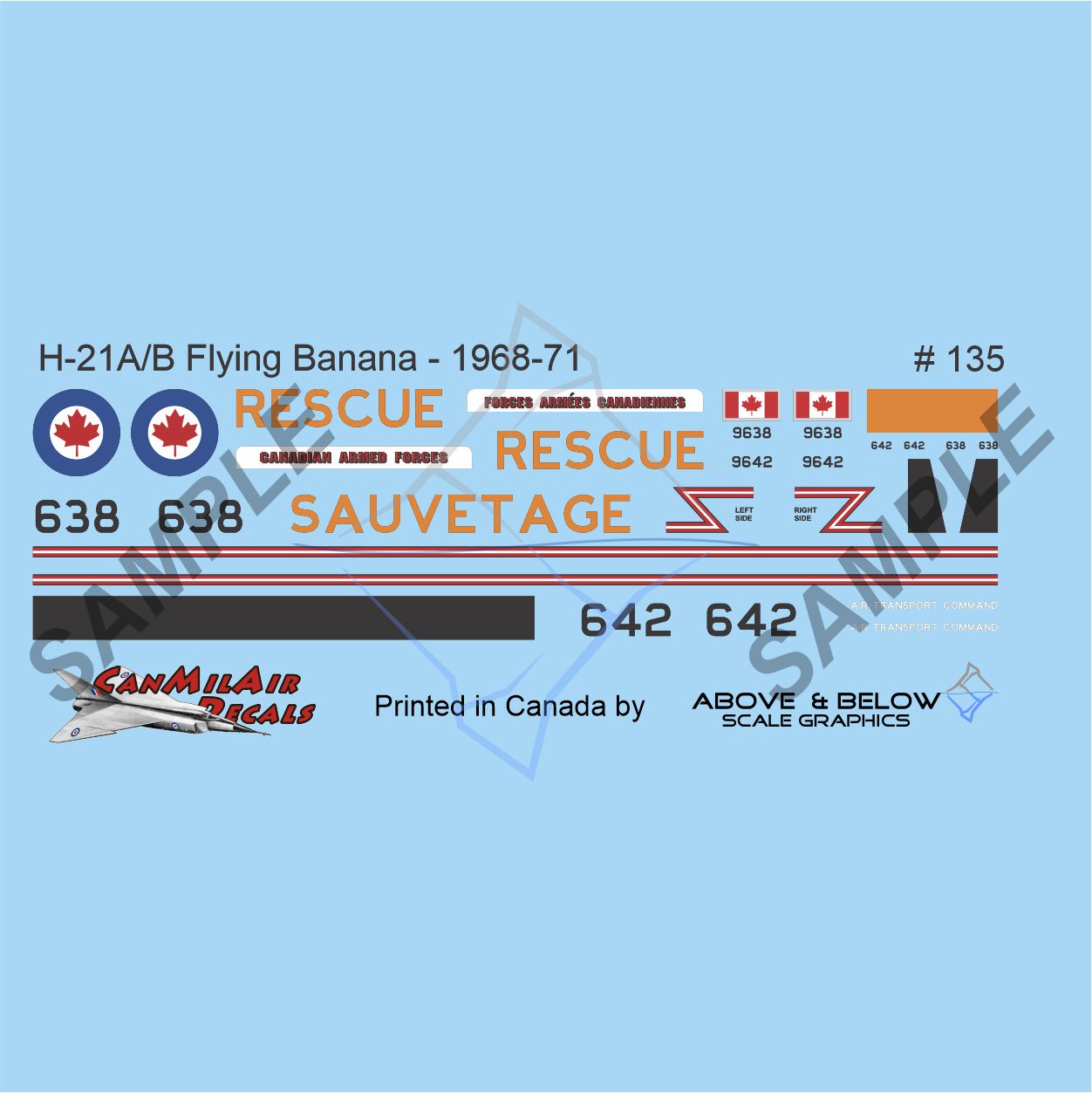 135 - Piasecki H-21A/B Workhorse "Flying Banana" - CAF (1968-71)