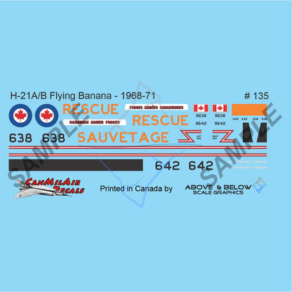 135 - Piasecki H-21A/B Workhorse "Flying Banana" - CAF (1968-71)