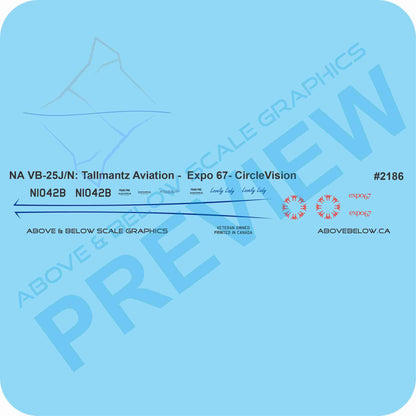 2186 - North American VB-25JN - Mantz Aviation - Expo 67 "Circlevision"
