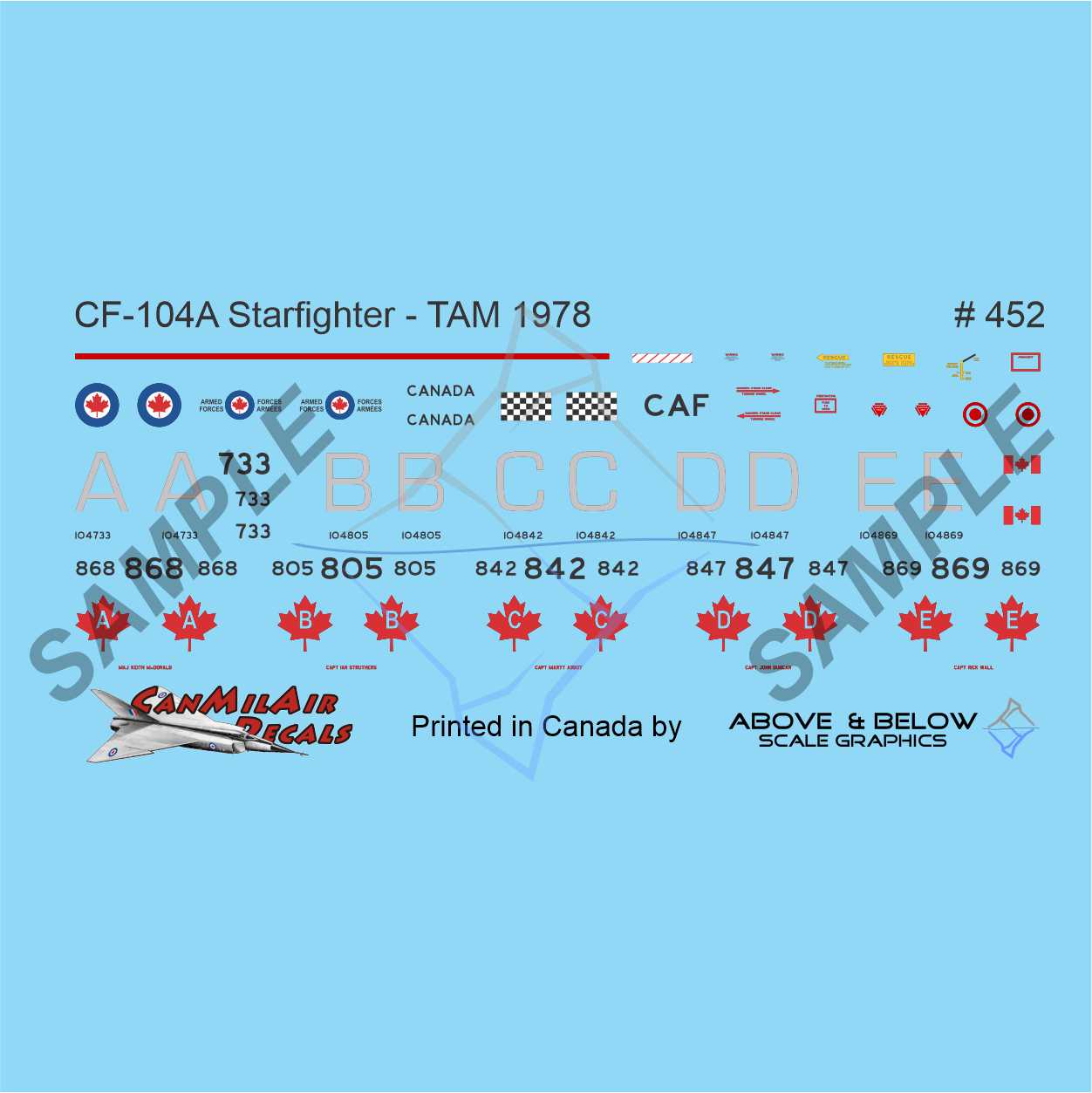 452 - Canadair CF-104A Starfighter - TAM (1978)