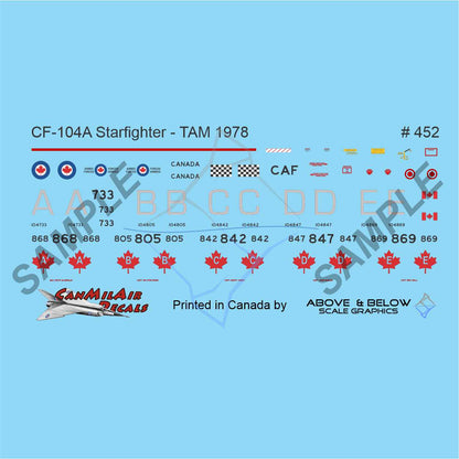 452 - Canadair CF-104A Starfighter - TAM (1978)