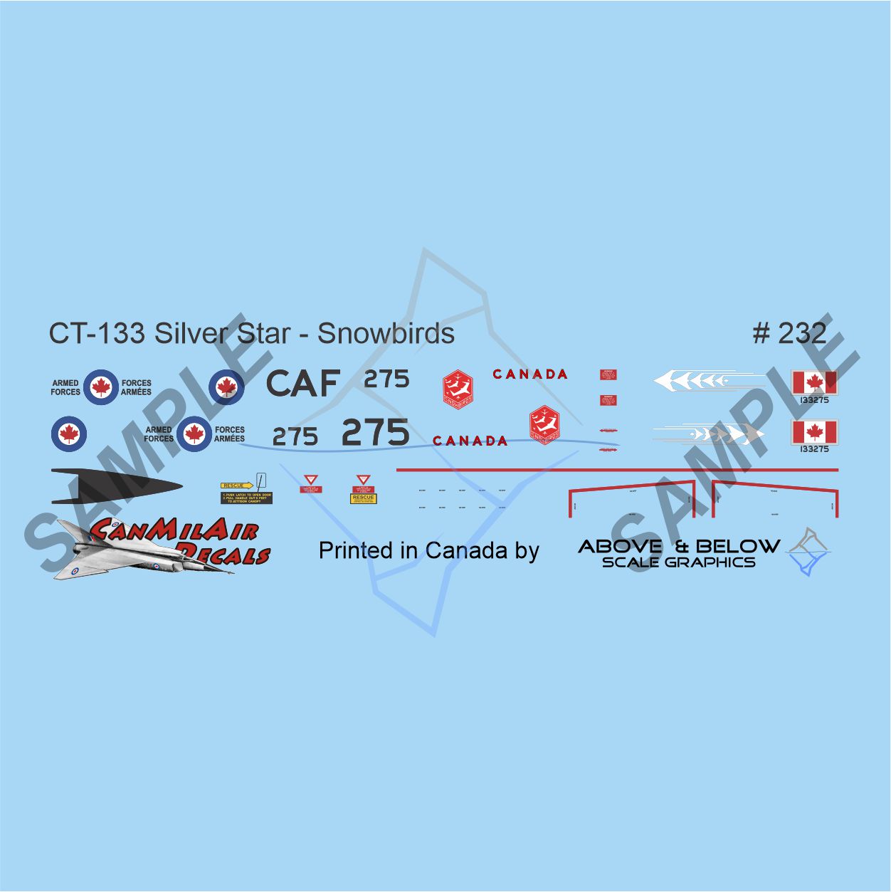 232 - Canadair CT-133 Silver Star - 1973 Snowbird Support Aircraft