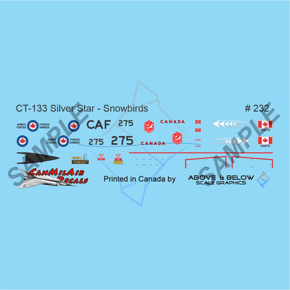 232 - Canadair CT-133 Silver Star - 1973 Snowbird Support Aircraft