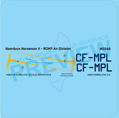 2249 - Noorduyn Norseman V - RCMP Air Div (Blue Livery)