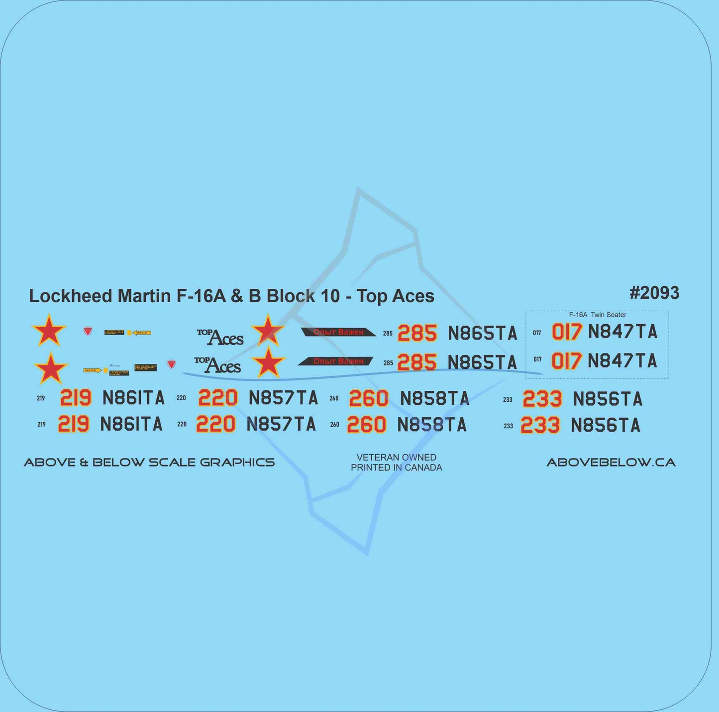 2093 - General Dynamics F-16 Falcon - Top Aces