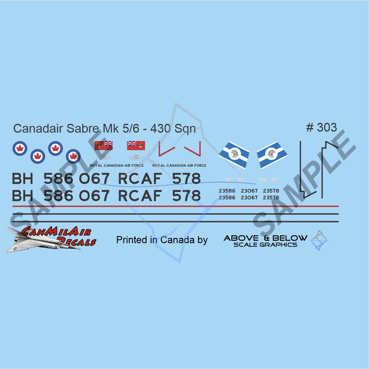 303 - Canadair Sabre Mk. 5/6 - 430 Sqn (1960)