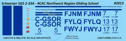 2013 - Schweizer SGS 2-33A - RCAC Northwest Region Gliding School