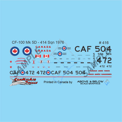 416 -  Avro CF-100 Canuck Mk. 5D - 414 (EW) Sqn