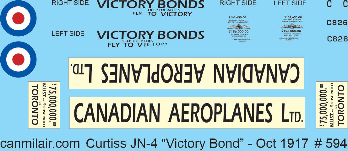 594 - Curtiss JN-4 Canuck - RFC - Toronto Victory Bonds Parade (1917)