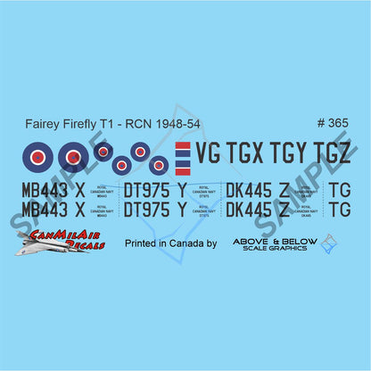 365 - Fairey Firefly T.1 -RCN (1948-50)