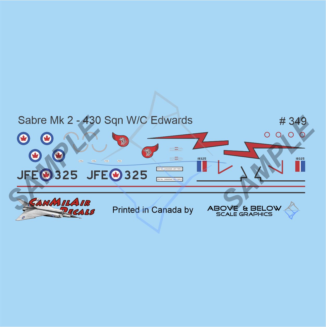 349 - Canadair Sabre Mk.2 - 430 Sqn - WC Frank 'Stocky' Edwards