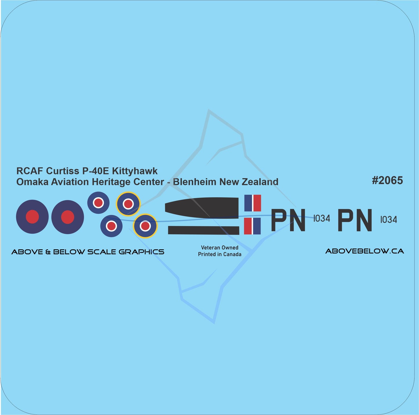 2065 - Curtiss P-40E Kittyhawk - RCAF "PN" 1034