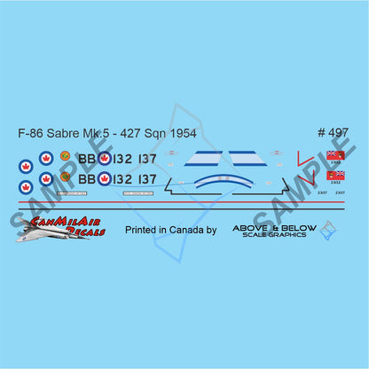 497 - Canadair Saber Mk. 5 - 3(F) Wing (1954-55)
