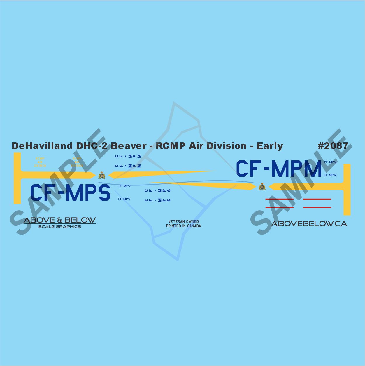 2087 - DeHavilland DHC-2 Beaver - RCMP Air Division (Early)