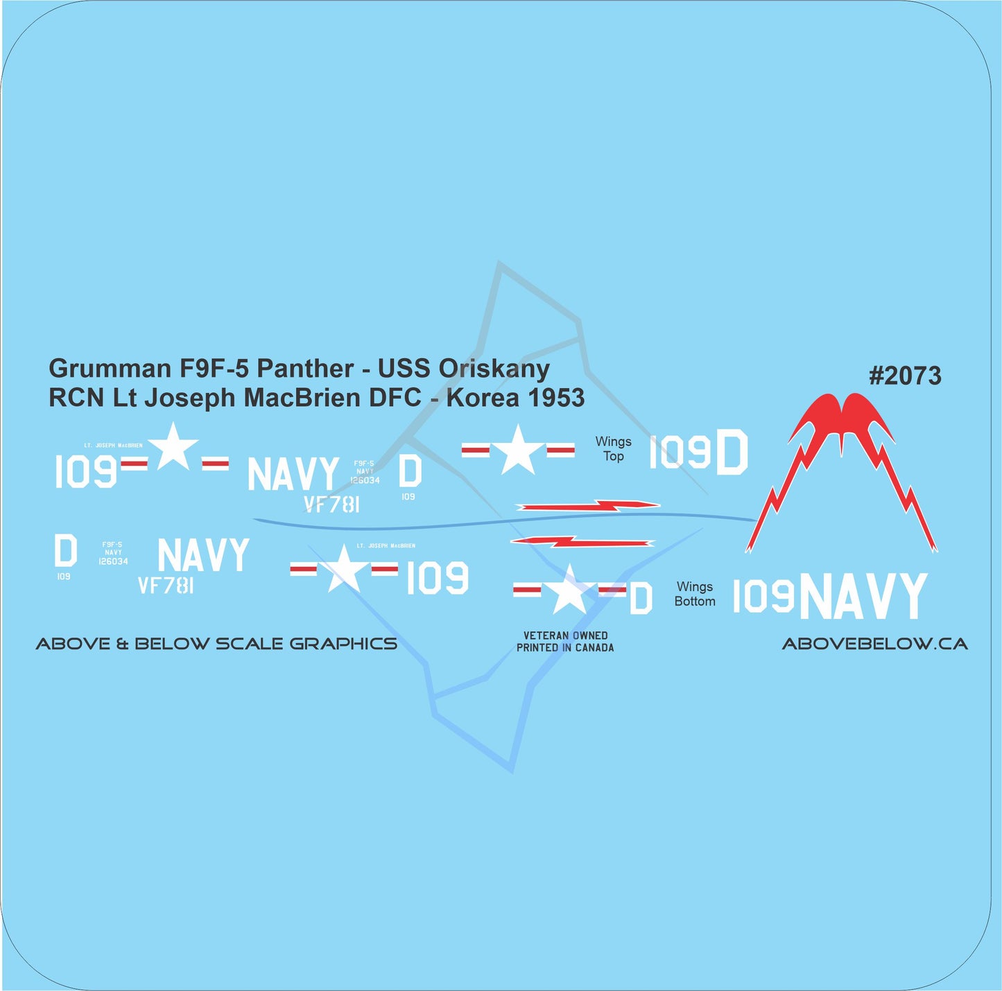 2073 - Grumman F9F Panther - RCN Lt J MacBrien DFC - Korea 1953