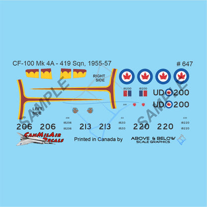 647 - Avro CF-100 Canuck Mk. 4A - 419 Sqn (1954-55)
