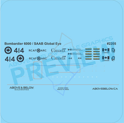 2205 - Bombardier 6000 / SAAB Global Eye- 414 Sqn *WIF*