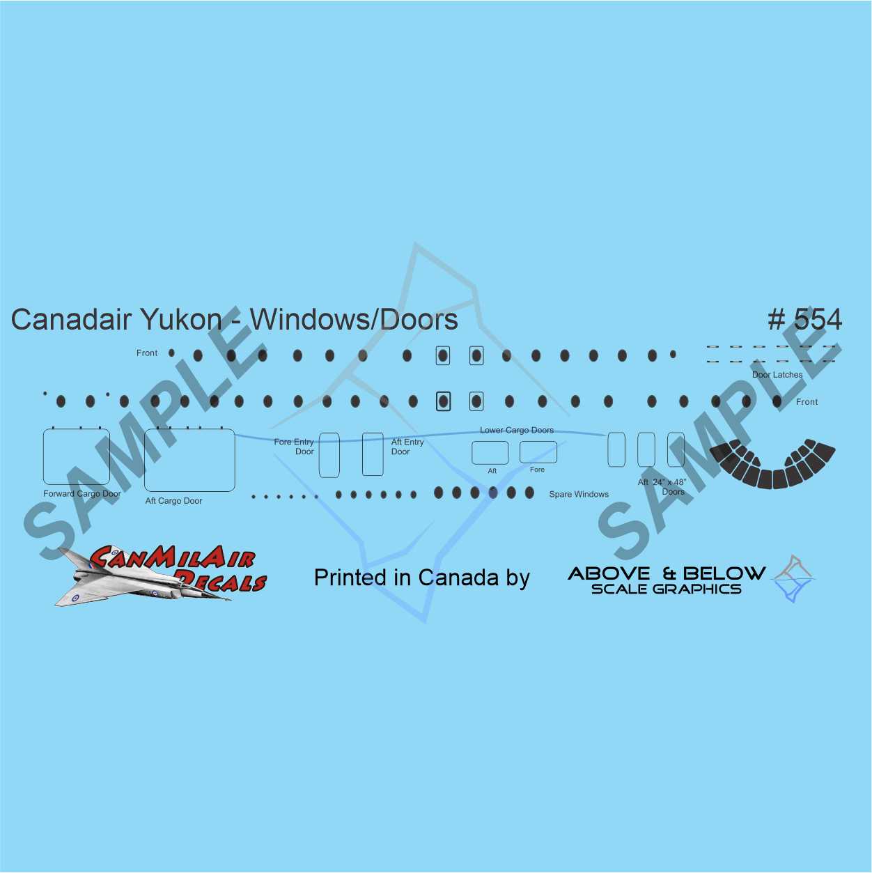 554 - Canadair CL-44 / CC-106 Yukon - Doors and Windows