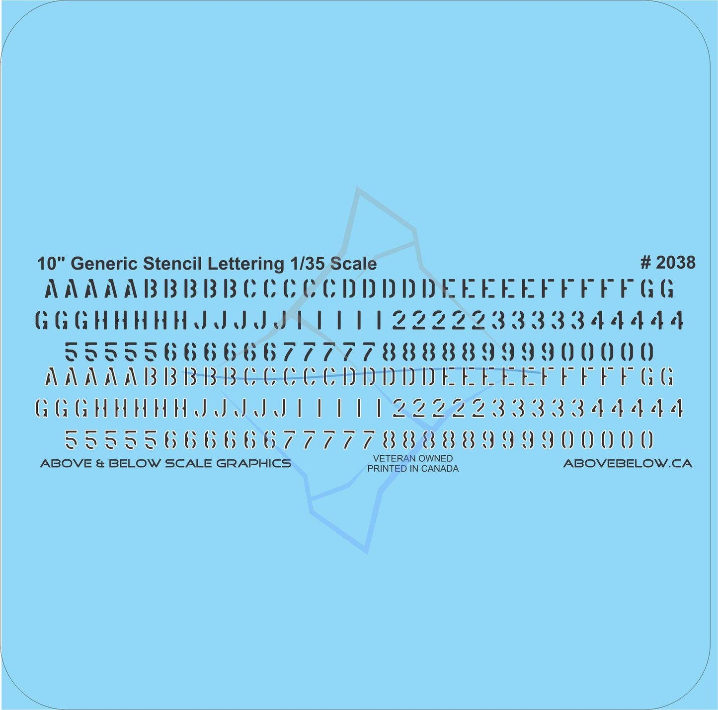 2038 - 10" Stencil Lettering 1/35