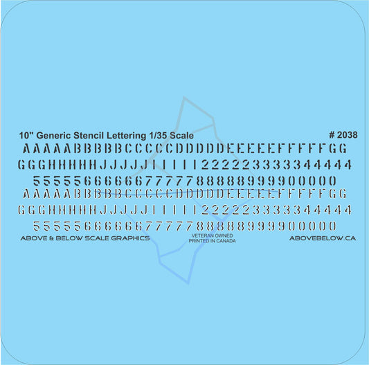 2038 - 10" Stencil Lettering 1/35