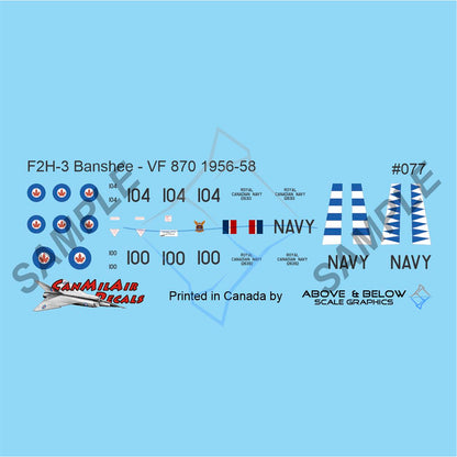 077 - McDonnell F2H-3 Banshee - VF 870 Sqn (1958) - Lt. Derek Prout