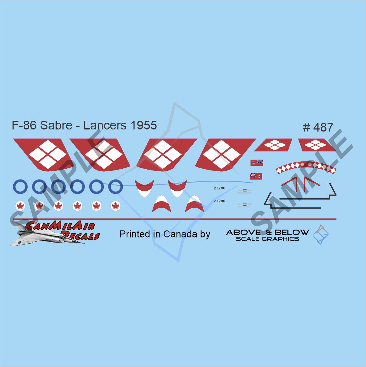 487 - Canadair Sabre Mk. 5 - CFB Chatham  - Lancers (1955)