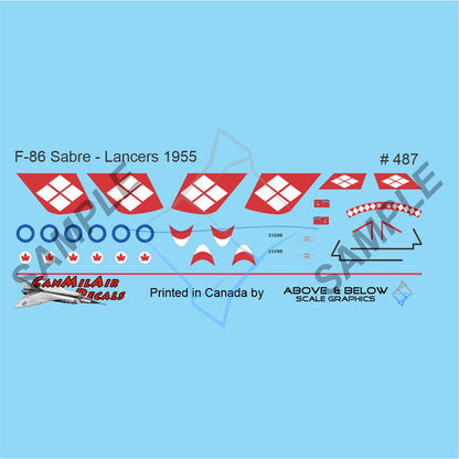 487 - Canadair Sabre Mk. 5 - CFB Chatham  - Lancers (1955)