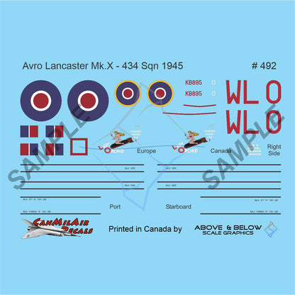 492 - Avro Lancaster X - 434 Sqn "Lady Orchid"