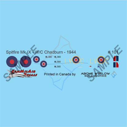 101 - Spitfire Mk. IX  - WCO Lloyd Chadburn DFC MM (1944)