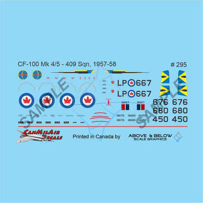 295 - Avro CF-100 Canuck Mk.4/5 - 409 Sqn (1957-58)