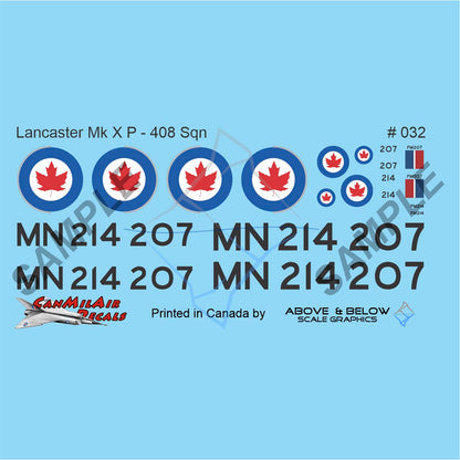 032 - Avro Lancaster B Mk. X - 408 Sqn (1954)