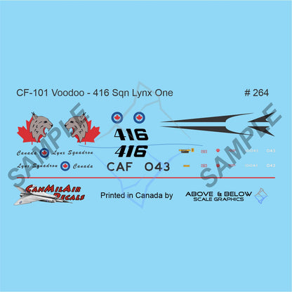 264 - McDonnell CF-101B Voodoo - 416 Sqn - Special: Lynx One (1984)
