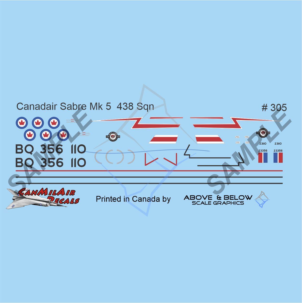 305 - Canadair Sabre Mk. 5 -  438 (Aux) Sqn (1958)