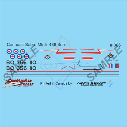 305 - Canadair Sabre Mk. 5 -  438 (Aux) Sqn (1958)