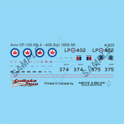 655- Avro CF-100 Canuck Mk. 4 - 409 Sqn (1955-56)