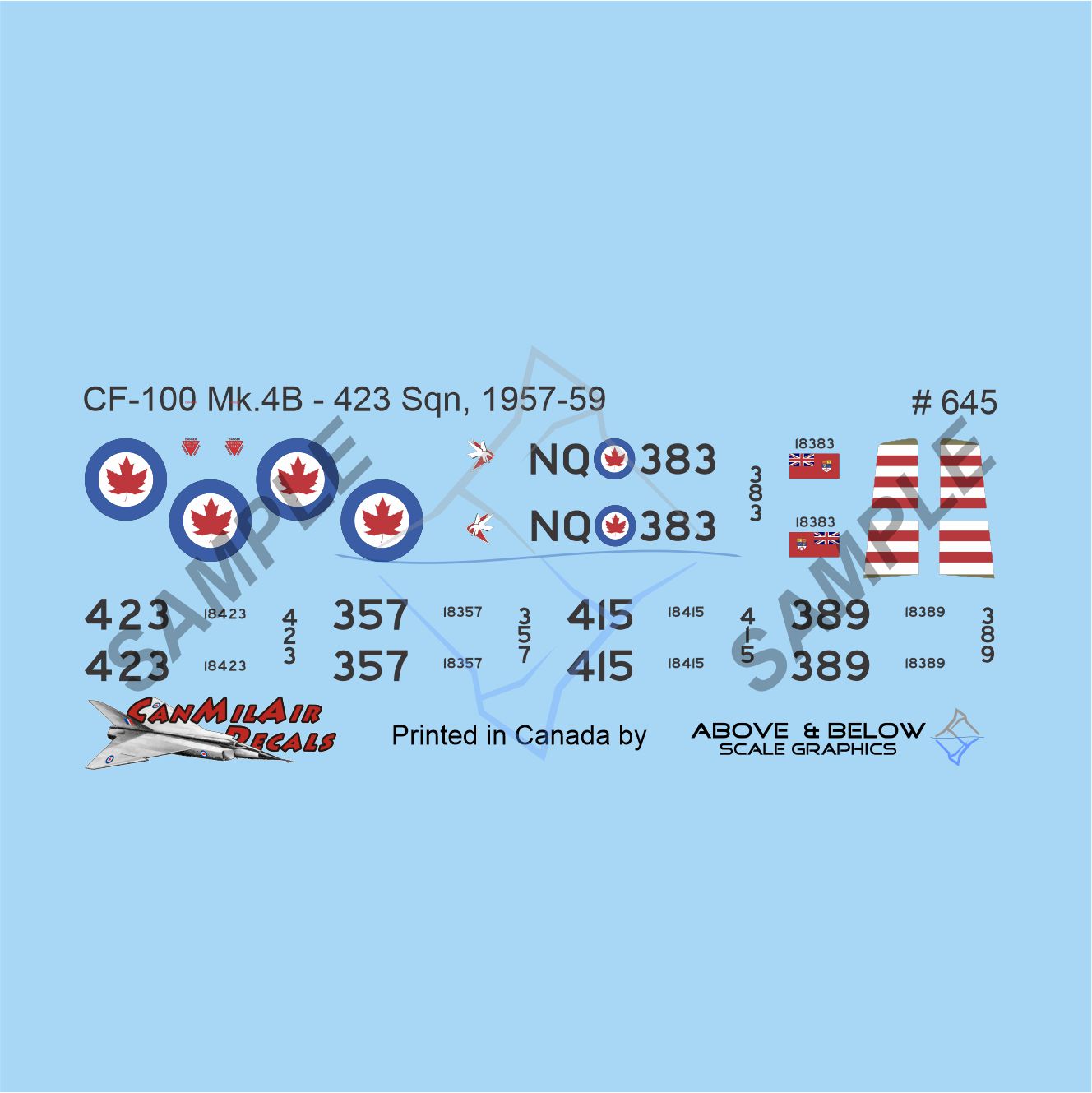 645 - Avro CF-100 Canuck Mk. 4B - 423 Sqn. (1957-59)