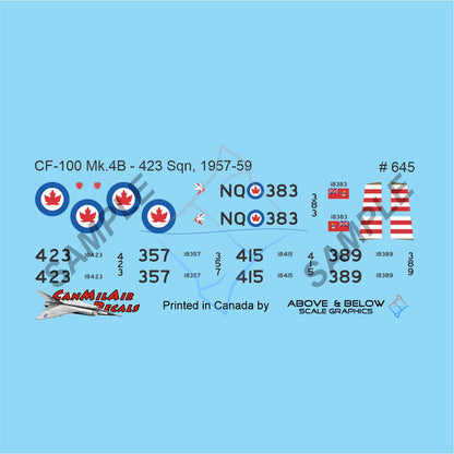 645 - Avro CF-100 Canuck Mk. 4B - 423 Sqn. (1957-59)