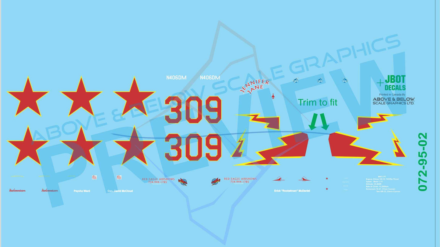 1034 - MIG-17 (RED EAGLE AIRSHOWS)