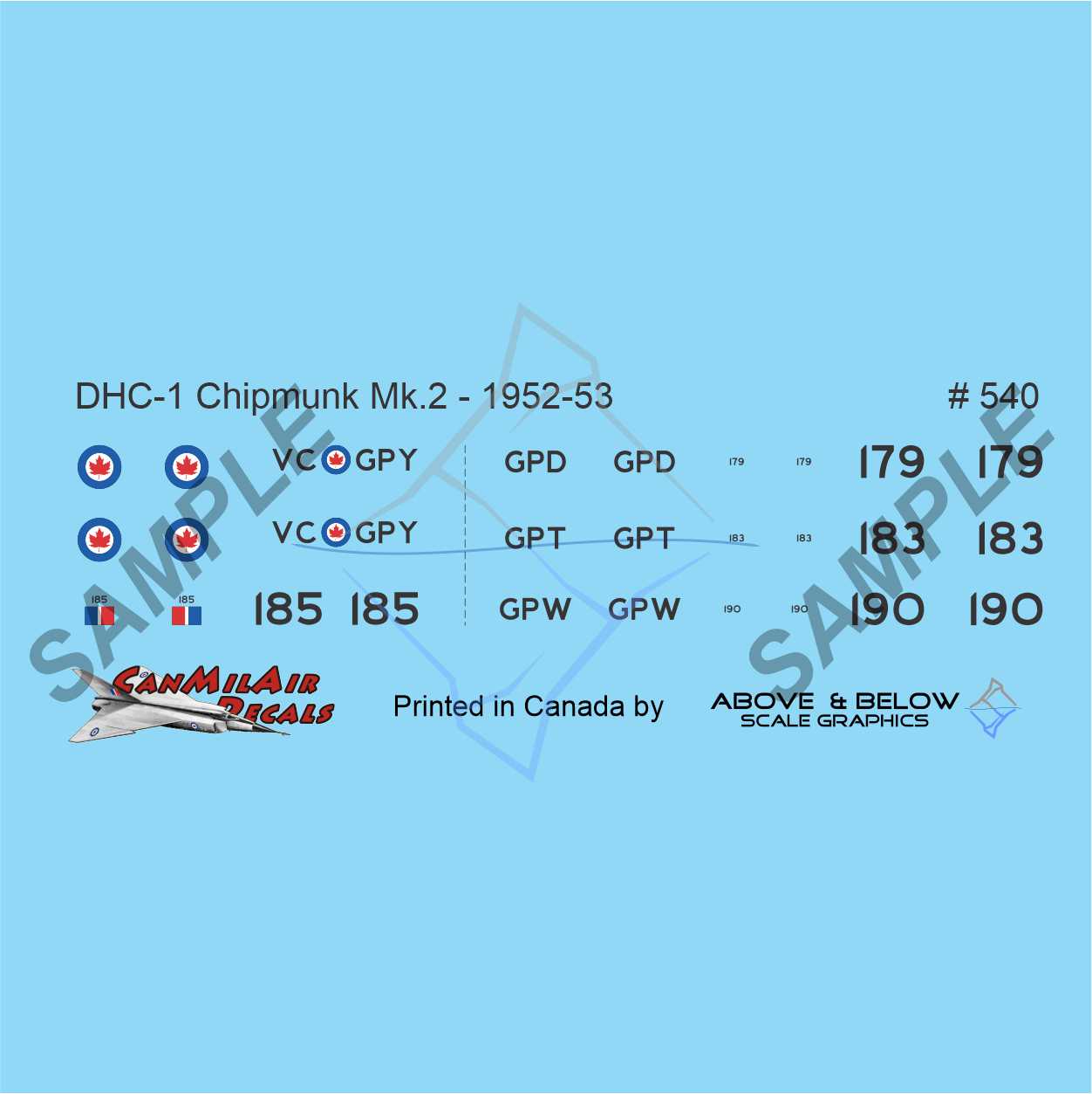 540 - DeHavilland Canada DHC-1 Mk.2 Chipmunk - 1 FTS (1952-53)