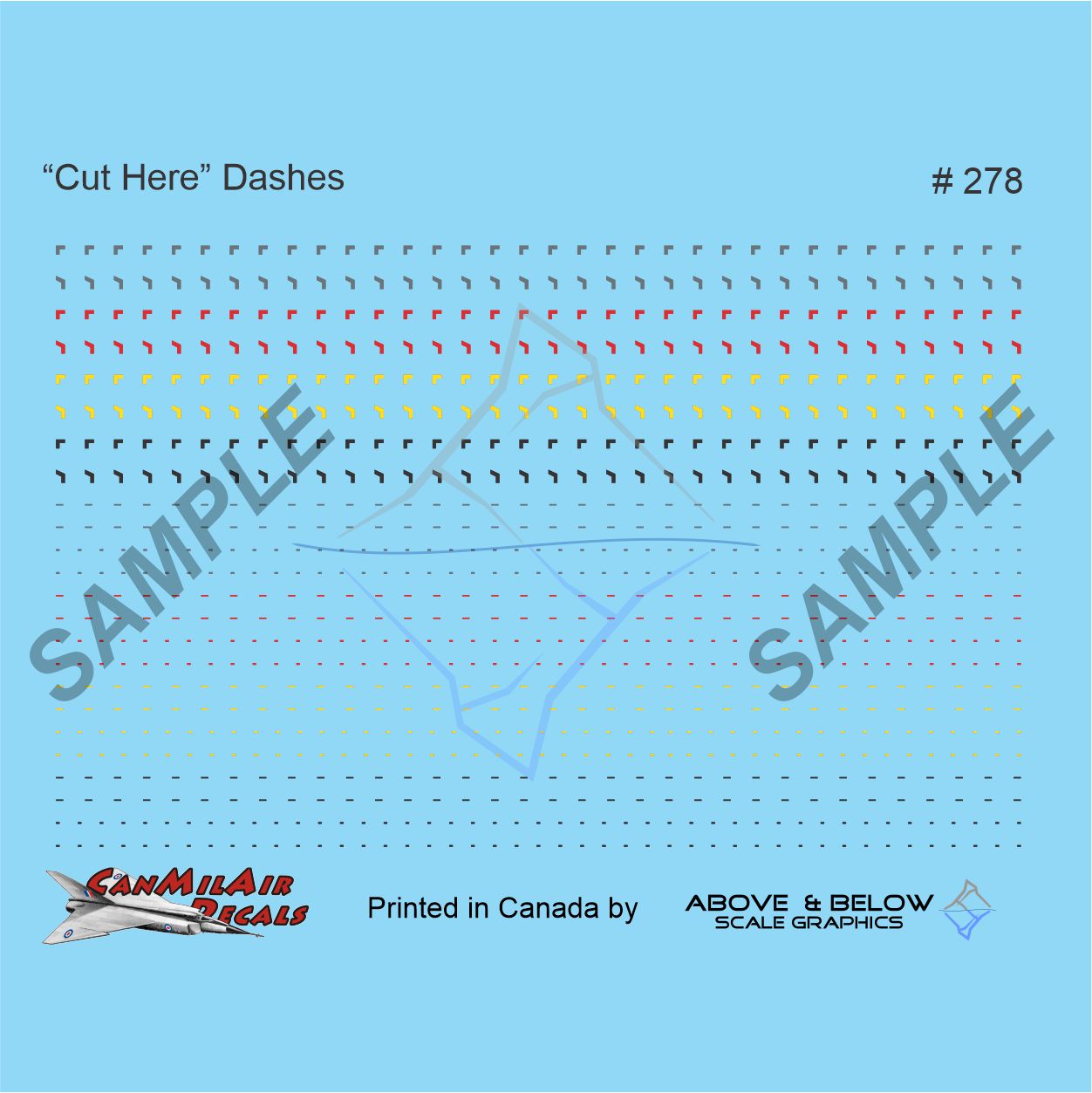 278 - Misc. "Cut Here" Dash Lines