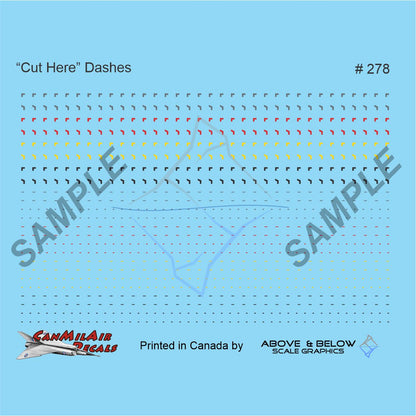 278 - Misc. "Cut Here" Dash Lines