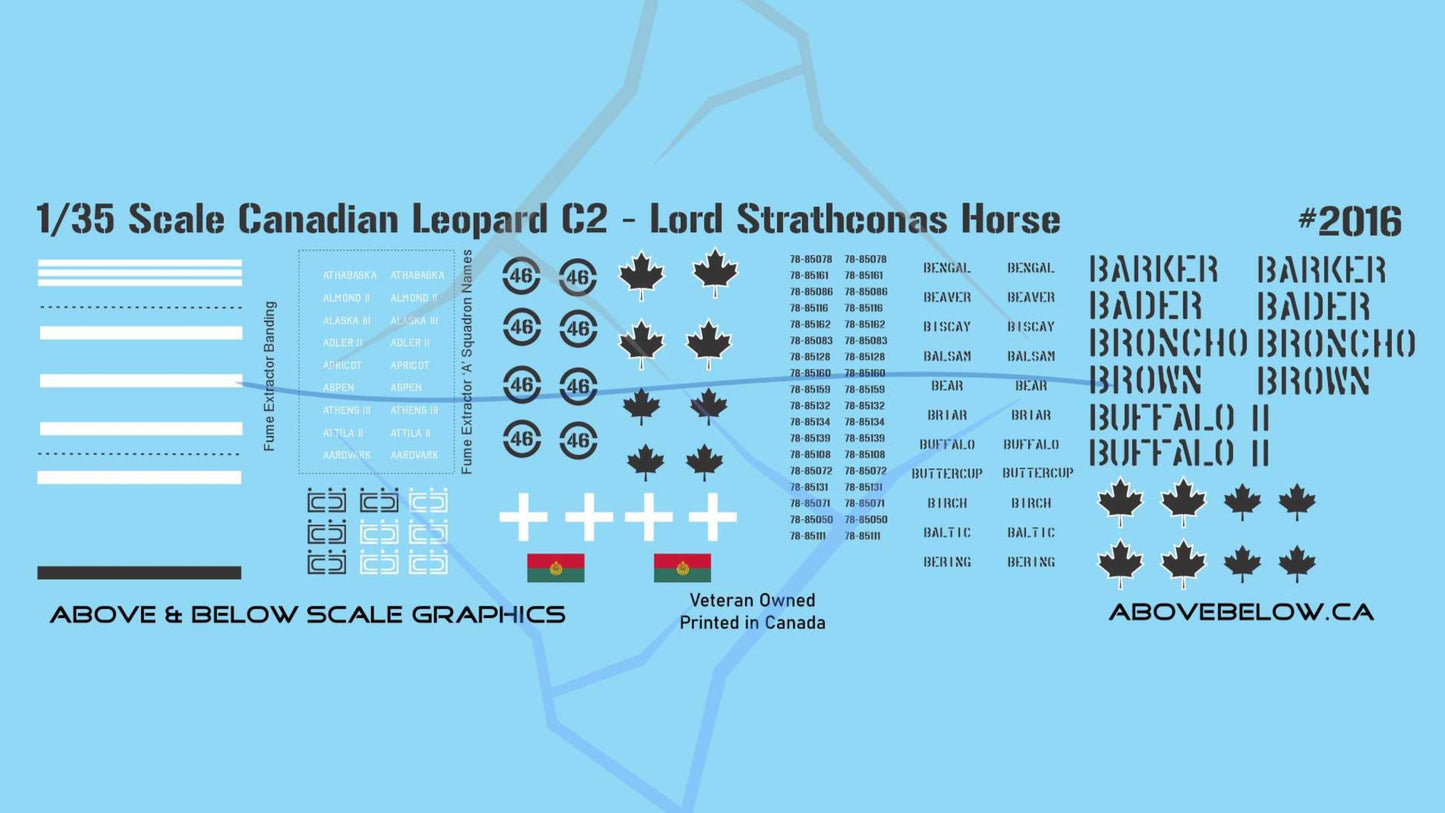 2016 - Leopard C2 MBT -  Lord Strathcona's Horse - A&B Sqn