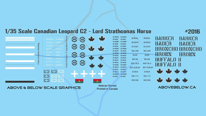 2016 - Leopard C2 MBT -  Lord Strathcona's Horse - A&B Sqn