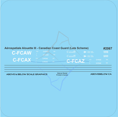 2067 - Aérospatiale Alouette III - Canadian Coast Guard (Late Scheme)