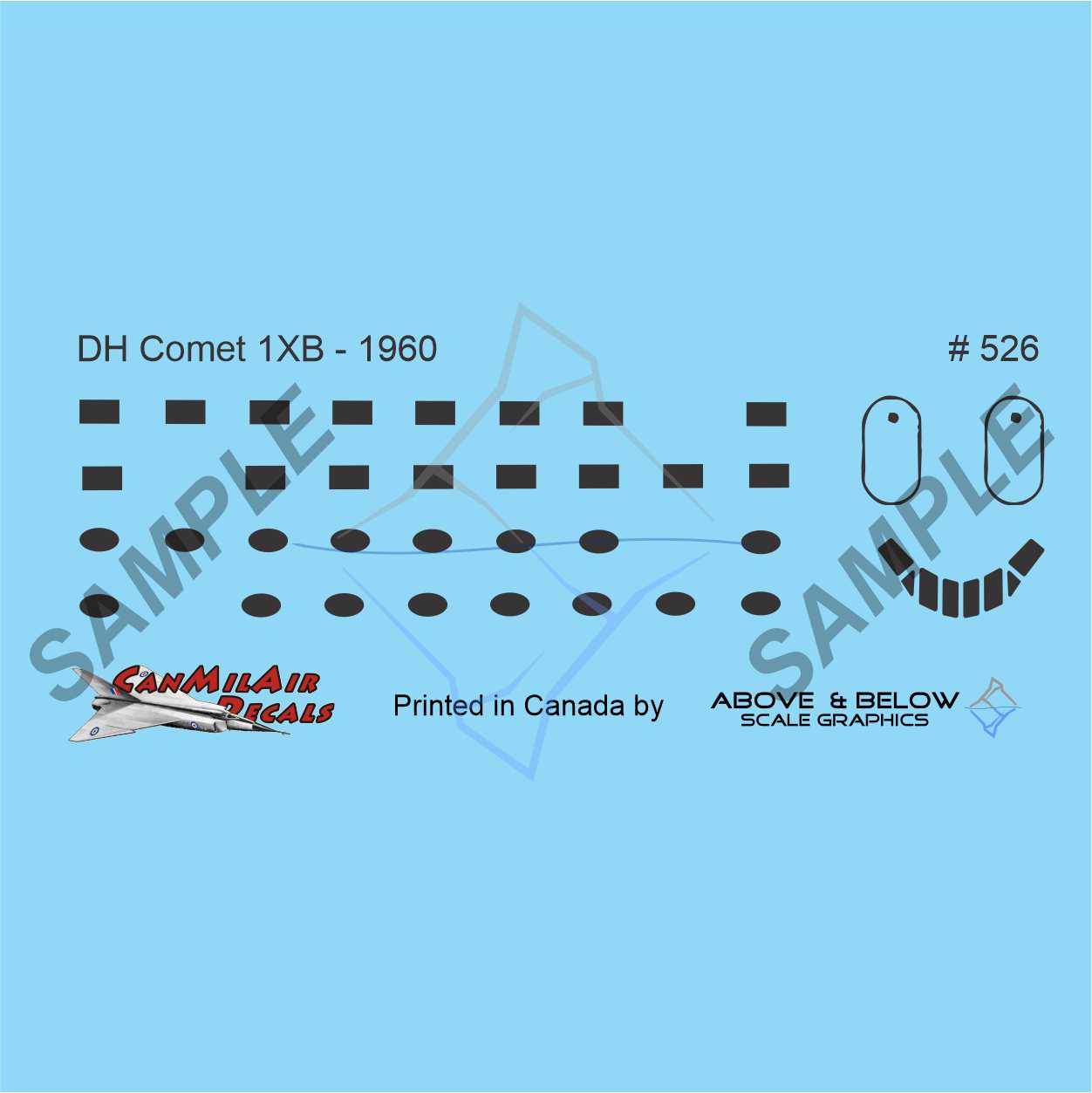526 - DeHavilland DH-106 Mk.1A & Mk.1XB Comet - Windows and Doors