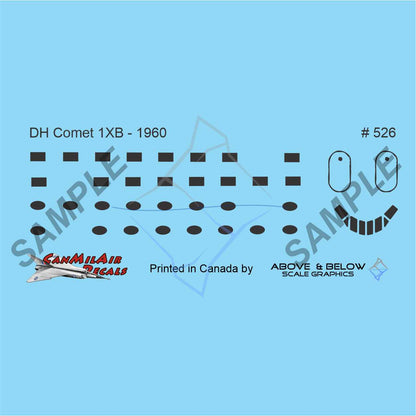 526 - DeHavilland DH-106 Mk.1A & Mk.1XB Comet - Windows and Doors