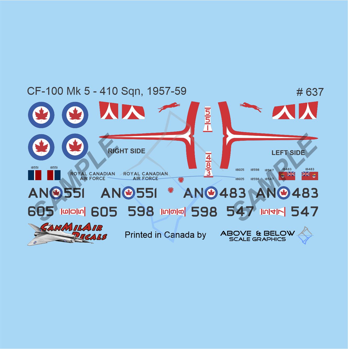 637 -  Avro CF-100 Canuck Mk. 4/5 - 410 Sqn (1957-59)